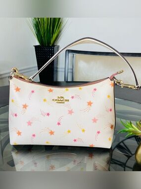 Coach Clara Shoulder Bag with Shooting Star Print Chalk Multi CE590